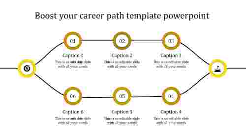 career path template powerpoint-yellow